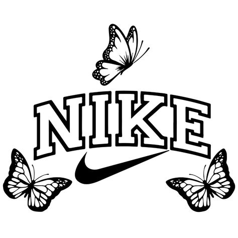 Nike Svg, Sublimacion Ideas, Nike Art, Cricut Stencils, Nike Design, Image Svg, Butterflies Svg, Nike Wallpaper, Cute Shirt Designs