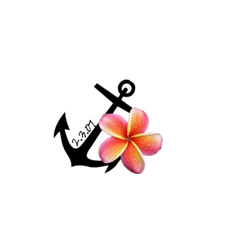 Anchor Flower, Plumeria Tattoo, Tattoo Foot, Anchor Tattoo Design, Super Tattoo, Anker Tattoo, Anchor Tattoos, Anchor Tattoo, Tattoos Skull