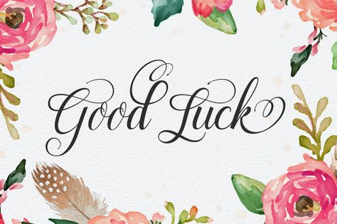 Good Luck Tattoo, Calligraphy Writing Styles, Decorative Typography, Luck Tattoo, Script Fonts Design, A Calligraphy, Calligraphy Writing, Hand Lettering Cards, Typography Love