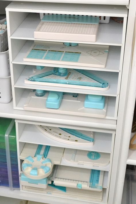 Ikea Craft Storage, Scrapbook Room Organization, Scrapbook Tips, Scrapbook Rooms, Craftroom Storage, Organize Ideas, Ikea Crafts, Craft Storage Organization, Sewing Room Design