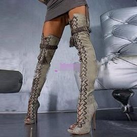 Cheap Womens Boots On Sale, Fashion Winter Boots Online Page 2 - Ericdress.com Women Heel Boots, Gladiator Boots, Gladiator High Heels, Lace Up Gladiator Sandals, Women's Motorcycle Boots, Leather Thigh High Boots, Boho Clothes, Knee High Heels, Lace Up High Heels