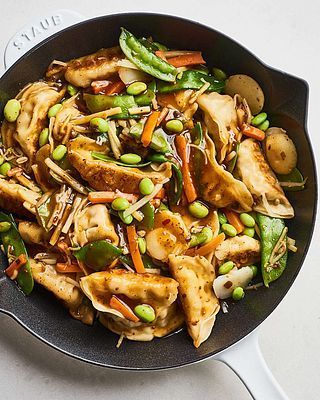 Recipe: Trader Joe’s Potsticker Stir-Fry Trader Joe’s Lasagna Recipe, Pot Sticker Stir Fry Recipe, Pot Sticker Stir Fry, Trader Joe’s Meals Healthy, Trader Joe’s Stir Fry, Dinner Roulette, Pot Sticker, Chinese Pork, Joe Recipe