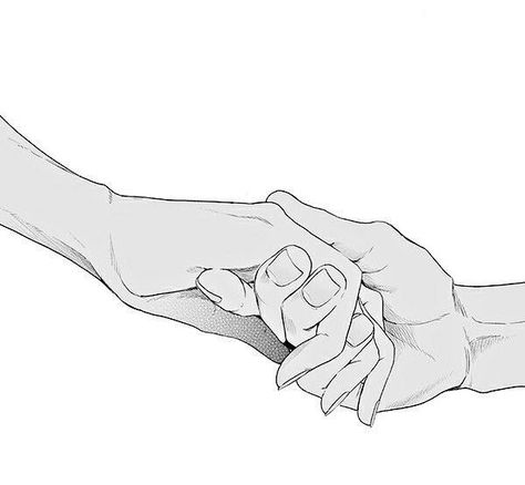 Holding Hands Drawing, Drawing Examples, Hand Drawing Reference, Art Tools Drawing, Arte Inspo, Hand Holding, Hand Art, Anatomy Art, Art Poses