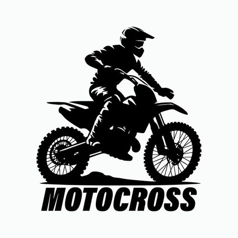 Motocross logo | Premium Vector #Freepik #vector Motocross Logo, Motorcycle Tattoo, Book Cover Art Design, Cameo Crafts, Motorcycle Images, Silhouette Cameo Crafts, Bike Logo, Adventure Logo, Motocross Riders