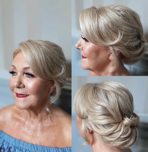 30 Gorgeous Mother of the Bride Hairstyles for 2020 - Hair Adviser Mother Of The Bride Hairdos, Mother Of The Groom Hairstyles, Blonde Updo, Bride Updo, Mother Of The Bride Hair, Hair Adviser, Mom Hairstyles, Peinados Fáciles Para Cabello Corto, Short Wedding Hair