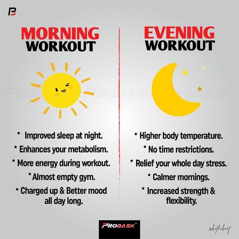 Morning Workout Vs Evening Workout What Time To Workout, Morning Workout Vs Evening Workout, Working Out At Night Vs Morning, Evening Workout Routine At Home, Morning Workout Aesthetic, Sick Workout, Good Morning Exercise, 5am Morning, Easy Morning Workout