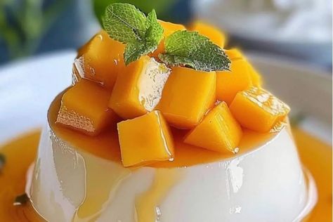 Mango Panacotta, Mango Panna Cotta Recipe, Mango Panna Cotta, Panna Cotta Recipe, Cold Desserts, Tropical Paradise, Taste Buds, Dessert Recipes, Paradise