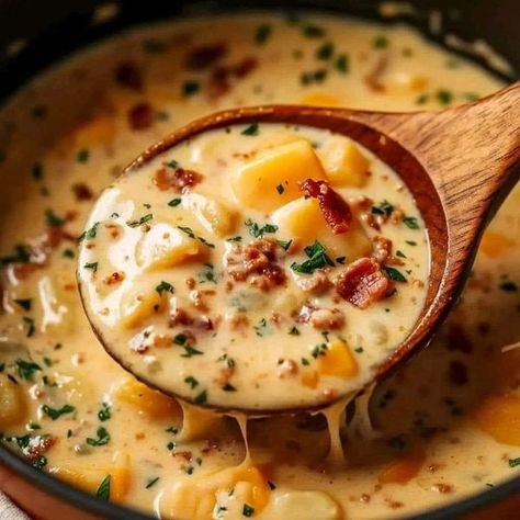 Sausage Potato Soup, Sausage Soup Recipes, Sausage Potato, Cheese Burger Soup Recipes, Italian Sausage Soup, Soup With Ground Beef, Mild Italian Sausage, Sausage Potatoes, Cheeseburger Soup