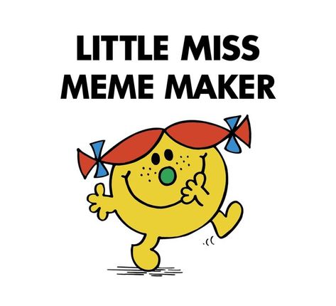 Use this free tool to make your own Little Miss Meme. Easy template with many different little miss characters to choose from. Mr Men Characters, Make Your Own Meme, Little Miss Princess, Roger Hargreaves, Little Miss Characters, Meme Maker, Content Creation Tools, This Meme, Little Miss Sunshine