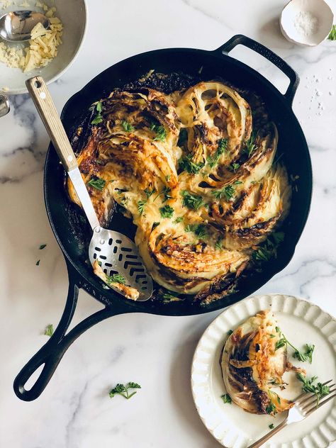 Gochujang Brown Butter Cabbage Gratin — Peter Som Gochujang Cabbage, Cabbage Gratin, Butter Cabbage, Gochujang Recipe, Buttered Cabbage, Peter Som, Special Sauce, Meatless Mondays, Midweek Meals