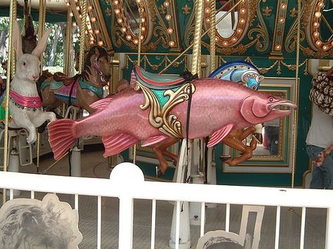 salmon - Guadalupe river park, San Jose Carousel Painting, Carousel Animals, Guadalupe River, Rocking Horses, River Park, Painted Pony, Toy Horse, Carousel Horses, Merry Go Round