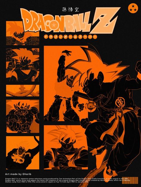 dragon ball z anime poster Graphic Design Posters Anime, Manga Typography, Manga Graphic Design, Dbz Poster, Dragon Ball Z Poster, Anime Typography, Anime Graphic Design, Anime Graphics, Japan Graphic Design