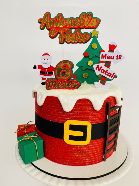 Bolo Simpsons, Soccer Cake, Fruit Cake Christmas, Christmas Holiday Cake, Christmas Cake Designs, New Year's Cake, Creative Cake Decorating, Cake Decorating Frosting, Cake Gallery