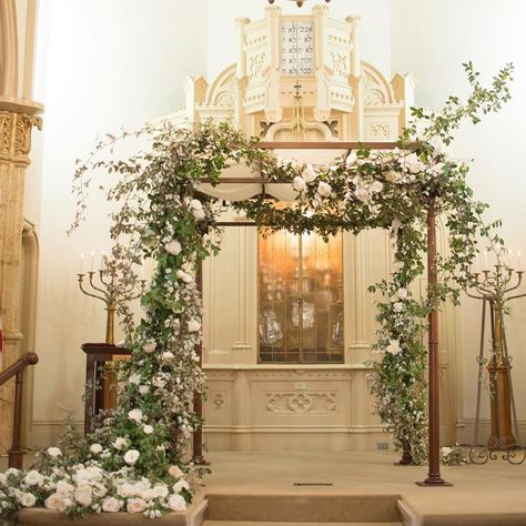 August- Floral & Event Design on Instagram: “Elaeagnus or Oleaster is one of my favorite foliages. Wild and romantic on a formal chuppah at the Congregation Mickve Israel. Floral:…” Wedding Chuppah, Hall Decorations, Evergreen Vines, Rustic Style Wedding, House Flowers, Wedding Greenery, Ceremony Design, Event Hall, Vine Wedding