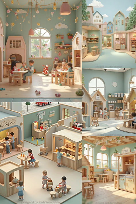 Wooden toy castle