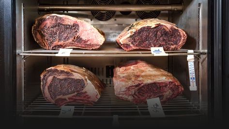 You Can Dry-Age Steaks in Your Fridge | America's Test Kitchen Aged Steak, Slow Cooked Brisket, Dry Aged Steak, Dry Aged Beef, Venison Steak, Tenderloin Steak, Rib Roast, Smoked Brisket, Cooks Illustrated