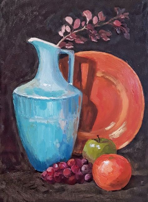 Sill Life Painting, Art Still Life Painting, Still Life Painting For Beginners, Still Lives Painting, Still Life Drawing Painting, Oil Pastel Art Still Life, Still Life Oil Pastel Easy, Still Life Pastel Drawing, Still Life Easy Painting