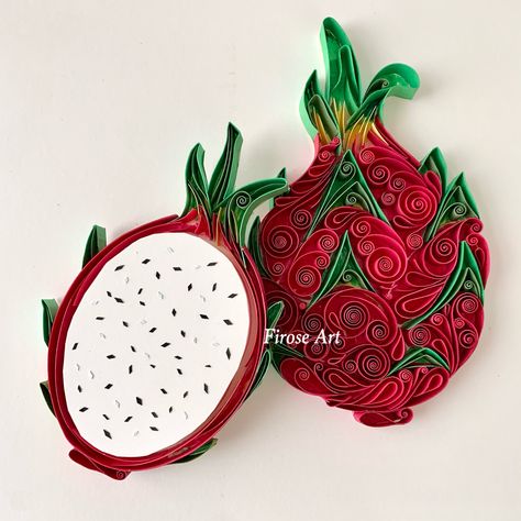 Paper quilling Quilling Fruits, Quilling Cake, Food Portfolio, Quilling Supplies, Idea To Draw, Paper Quilling Ideas, Paper Dragon, Art A Level, Quilling Paper Art