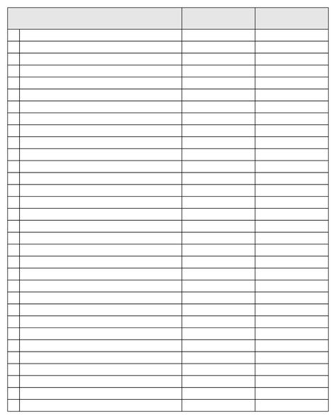 Order Sheets Free Printable, Free Printable List Templates, Column Paper Free Printable, Free Spreadsheet Templates, To Do List Template Free Printable, 8 Column Template, Blank List Template, 3 Column Template, Blank Charts Templates Free Printable