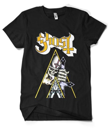 Ghost Band T-Shirt Merch official licensed music t-shirt. New States Apparel Unisex SoftStyle S, M, L, XL. Shop at Musico clothing online store. Free shipping USA, UK and worldwide. Ghost Band, Fame Dr, Light Blue Shirts, Tailored Shirts, Halloween Gift, Online Clothing Stores, Aesthetic Fashion, Halloween Gifts, Mens Tank Tops