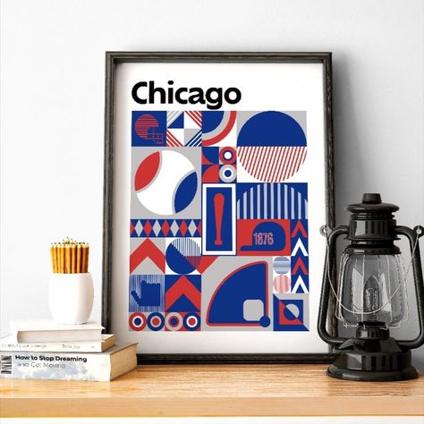 Chicago Baseball Print, Bauhaus Style Minimalist Poster, the perfect baseball decor for every baseball lover!

Celebrate your team, with this matte poster at your space! Philadelphia Poster, Miami Posters, Los Angeles Poster, Team Poster, Chicago Gifts, Baseball Wall Art, Chicago Poster, Baseball Wall, Baseball Decor