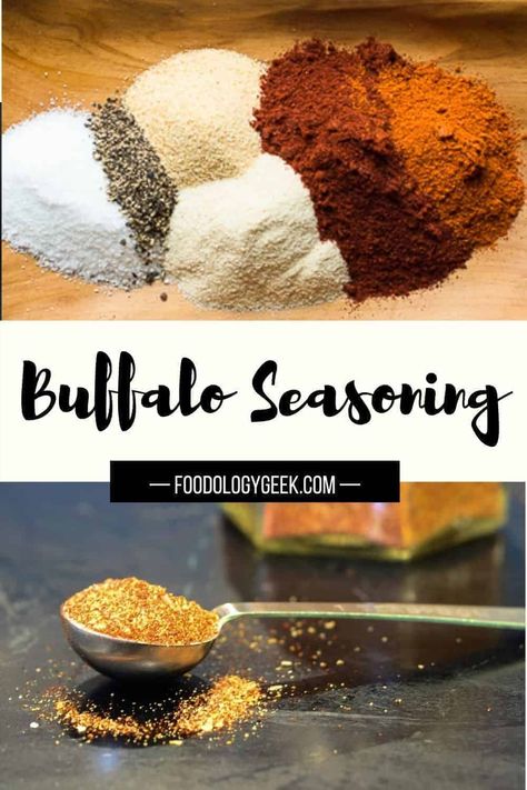 This buffalo seasoning blend adds flavor to chicken and shrimp. Add buffalo flavor fast to wings and easy baked chicken breast. Buffalo Chicken Seasoning Recipe, Buffalo Wing Dry Rub Recipe, Buffalo Chicken Seasoning, Buffalo Dry Rub Recipe, Buffalo Seasoning Recipe, Buffalo Dry Rub, Buffalo Seasoning, Diy Seasonings, Easy Baked Chicken Breast