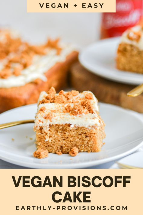 Vegan Biscoff Cake, Vegan Biscoff Cookies, Vegan Biscoff Recipes, Biscoff Cake Recipe, Vegan Cake Frosting, Dairy Free Buttercream, Food Essentials, Biscoff Recipes, Biscoff Cake