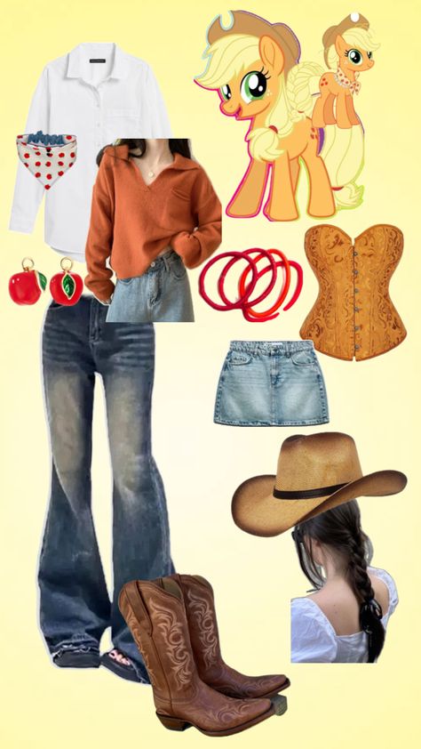 Apple Jack Halloween Costume, Applejack Outfit Ideas, Apple Jack Costume, Apple Jack Cosplay, Applejack Costume, Cat Paw Gloves, Mask Cat, Paw Gloves, Fox Costume