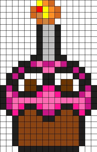 Grille Pixel Art, Pixel Art Minecraft, Image Pixel Art, Modele Pixel Art, Easy Pixel Art, Perler Art, Pixel Art Templates, Pixel Drawing, Cupcake Art