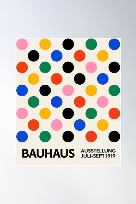 Bauhaus Business Card, Bauhaus Pattern, Poster Pattern, Bauhaus Exhibition, Colorful Poster, Bauhaus Poster, Circle Pattern, Abstract Expressionism, Creative Ideas