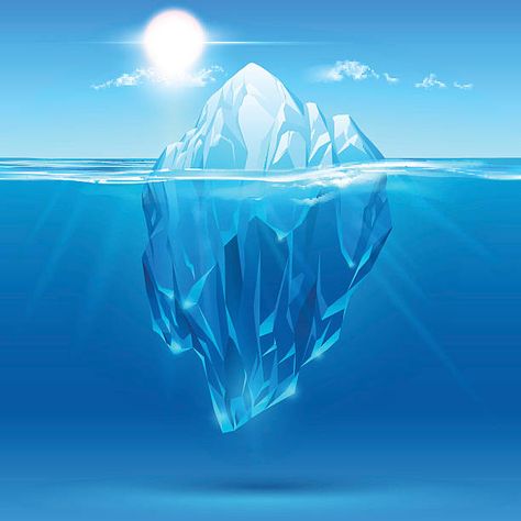 Iceberg Illustration, Ice Berg, Water Illustration, Fantasy Art Landscapes, Illustrator Tutorials, Graphic Design Tutorials, Drawing Lessons, Free Vector Graphics, Vector Stock