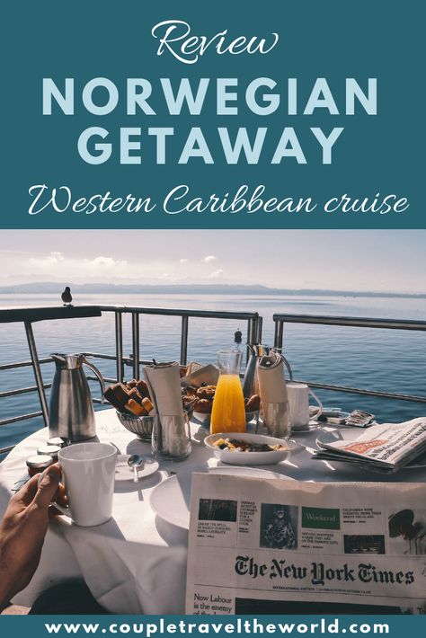 Our Norwegian Getaway Cruise Ship Review 2019: Come see inside the ship (picture guide) as what to expect when going on a Norwegian Getaway Western Caribbean cruise including the rooms & cabins, restaurants, ropes course, extreme slides and hot tubs. This review reveals secrets no one tells you and tips as to how to get value for money! We recommend a Western Caribbean cruise on NCL Getaway to couples but there's really something for everyone. #norwegiancruise #cruise #westerncaribbeancruise Norwegian Getaway Cruise Ship, Norwegian Getaway, Western Caribbean Cruise, Cruise Packing Tips, Review Tips, Western Caribbean, Ropes Course, Packing For A Cruise, Holland America