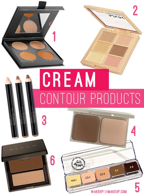 Best cream contour products to highlight and contour on any budget! If you're contouring with cream, here's you best bets! Best Cream Contour, Cream Contouring, Contouring Products, Contour Products, Makeup Ideas Contouring, Contour Tricks, Pure Makeup, Smash Box, Makeup Contour