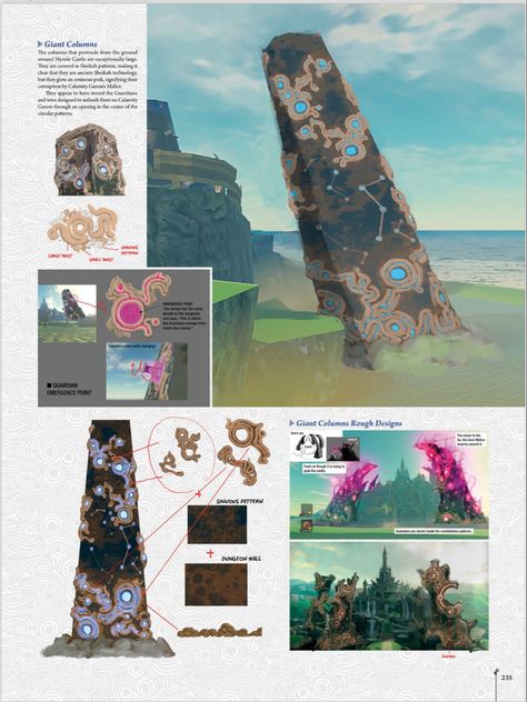 Legend Of Zelda Environment, Legend Of Zelda Tears Of The Kingdom Concept Art, Zelda Botw Concept Art, Breath Of The Wild Environment, Zelda Breath Of The Wild Art, Zelda Architecture, Breath Of The Wild Concept Art, Legend Of Zelda Breath Of The Wild, Botw Guardian