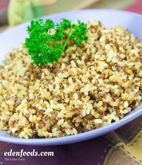 Brown Rice And Quinoa Recipe, Red Quinoa Recipes, Rice And Quinoa, Grains Recipes, Macrobiotic Recipes, Macrobiotic Diet, Rice Healthy, Recipes Rice, Healthy Quinoa