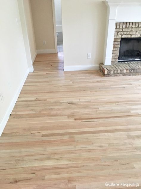 House Update: Hardwood Floors - Southern Hospitality Wood Floor Finishes Stains, Hardwood Floor Stain Colors, Wood Floor Stain Colors, Floor Stain Colors, Red Oak Hardwood Floors, Wood Floor Finishes, Red Oak Floors, Red Oak Hardwood, Real Hardwood Floors