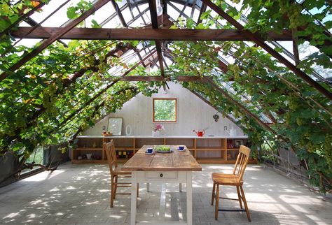 akio kamiya architect & associates: house in tanimannari Magical Spaces, Straw Bale House, Modern Renovation, Greenhouse Plans, Tables And Chairs, False Ceiling Design, False Ceiling, Ceiling Design, My Dream Home