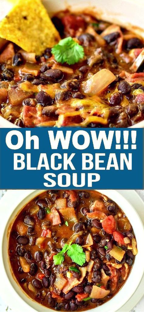 Cooked Black Beans, Dry Beans Recipe, Black Bean Soup Recipe, Black Bean Recipes, Soup Appetizers, Bean Soup Recipes, Black Bean Soup, Cream Soup, Canned Black Beans