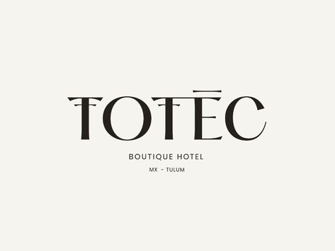 Brading and logo animation for Totec boutique hotel.Totec is an upscale boutique hotel with specially designed beachfront rooms.Check out our Behance Logotype Animation, Logo Design Examples, Hotel Logo, Web Design Studio, Hotel Branding, Logotype Design, Feminine Logo, Hotel Boutique, Logo Mark