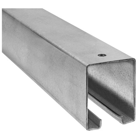 National Hardware N263-319-5116 10-ft Plain Box Rail in Galvanized in the Tubes department at Lowes.com Cheap Barn Door, Cheap Barn Door Hardware, Cheap Barn Doors, Rolling Barn Door, Barn Door Track, Sliding Door Systems, Diy Barn Door, Doors And Hardware, Sliding Barn Door Hardware