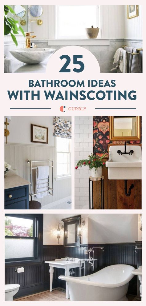 If you feel like it’s time for a bathroom upgrade, we've got the perfect idea. Bathroom wainscoting is a great way to add style without breaking your budget – or completely overhauling the space. Powder Rooms With Wainscotting, Wainscoting Bathroom Ideas, Powder Room With Beadboard, Powder Room Beadboard, Wainscoting Ideas Bathroom, Bathroom Wainscotting, Bathroom Wainscoting Ideas, Bathrooms 2024, Bathroom Wainscoting