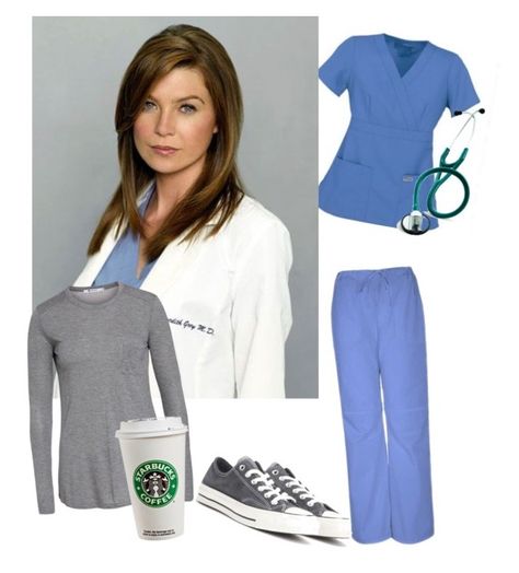 "Meredith Grey" by sydney-lucidi on Polyvore featuring Grey's Anatomy, T By Alexander Wang and Converse Greys Anatomy Party, Meredith Grey Outfits, Nurse Outfits, Meredith Grey, Grey Outfit, Nursing Clothes, Themed Outfits, T By Alexander Wang, Grey's Anatomy