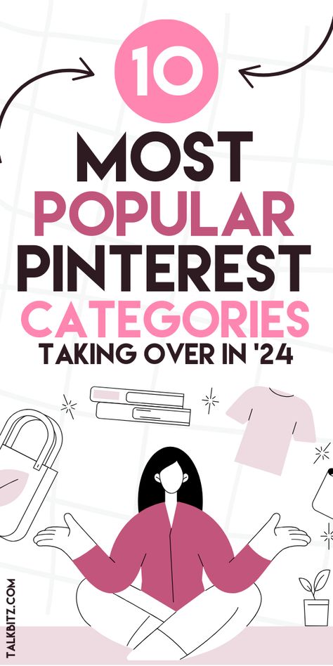 In this blog post, you'll discover the top 10 trending Pinterest categories to explore in 2024! There's so much to delve into whether it's home decor, fashion, travel, or food inspiration. Don't miss out on what's hot right now - read this! #pinterest #marketing Pinterest Categories, Everything Popular, Pinterest Tutorials, Pinterest Marketing Business, What Is Trending Now, Trending On Pinterest, Etsy Marketing, School Celebration, Personal Celebration