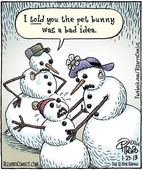 Pet bunny...     - "Bizarro" by Dan Piraro; 1/29/13 Winter Humor, Frases Yoga, Funny Christmas Pictures, Fitness Humor, Clean Humor, Sanya, Holiday Humor, Gym Humor, Memes Humor