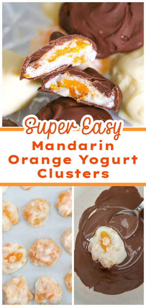 If you’re in the mood for a sweet and tangy treat, these frozen mandarin orange yogurt clusters are a must-try! They combine juicy mandarin orange segments with creamy yogurt, making them the perfect bite-sized snack. Frozen Mandarin Oranges, Mandarin Orange Dessert Recipes, Vanilla Truffles, Cheesecake Bars No Bake, Yogurt Clusters, Butter Pecan Fudge, Soups For Winter, Orange Recipes Dessert, Quick Cheesecake