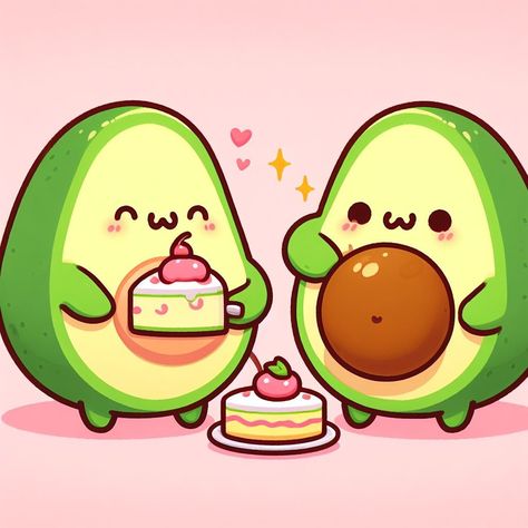 #avocado #kawaii Avocado Couple, Kawaii Avocado, Stylist Tattoos, Kawaii Aesthetic, Elegant Hairstyles, Cute Doodles, Cool Words, Art Inspo, Avocado