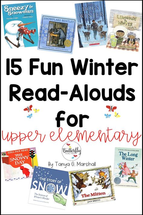 Frigid temperatures outside means more fun learning inside! Keep your students cozy with these 15 fun winter read alouds for upper elementary students.  #winterreadalouds #winterbooksforkids #picturebooksforwinter #winterreadingactivities #winterreading #winterliteracy #januaryreadalouds #winteractivities #booksforwinter #childrensbooksaboutwinter #snowmanbooks #penguinbooks #winterchapterbooksforkids Christmas Read Alouds Upper Elementary, January Read Alouds, Winter Reading Activities, Winter Read Alouds, Winter Literacy Activities, Ideal Classroom, Christmas Read Aloud, Reading Readiness, Winter Lesson Plan