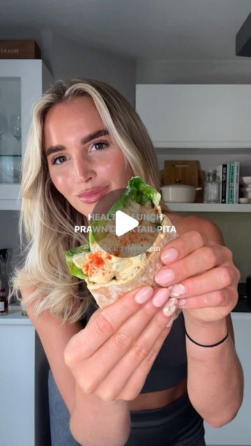 Emily English on Instagram: "HEALTHY LUNCH PRAWN COCKTAIL PITA

I love this series, these are genuinely something I eat for lunch multiple times a week. They are filling, delicious and easy, perfect for keeping me balanced all afternoon. This prawn cocktail version is another HIT.

340kcal and 25g protein 

You will need to serve 1
1 wholemeal pita
Sweet gem lettuce
1/4 Avocado 

For the filling 
75g cooked prawns 
1 heaped tbsp thick yoghurt 
1 level tbsp low sugar ketchup 
1 tsp American mustard 
Dash Worcestershire sauce 
1 spring onion or chopped chives 
A little squeeze of lemon 
1/4 tsp smoked paprika 
10g feta 
2-inch cucumber, deseeded and diced 

Simply mix the filling ingredients together and season to taste with lemon juice, salt and pepper. Toast the pita, add the little gem, a Gem Lettuce, Emily English, Prawn Cocktail, Spring Onion, Worcestershire Sauce, Low Sugar, Smoked Paprika, Lemon Juice, Healthy Lunch