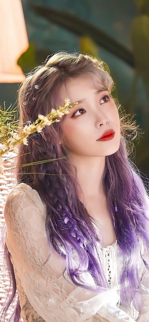 Purple Hair, Purple, Flowers, Hair