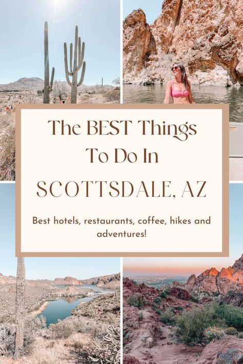 Scottsdale Arizona Itinerary, Scottsdale Bucket List, 3 Days In Scottsdale, Scottsdale Coffee Shops, Girls Trip Scottsdale Az, Arizona Weekend Getaway, Scottsdale Itinerary, Bachelorette In Scottsdale Az, Cala Scottsdale